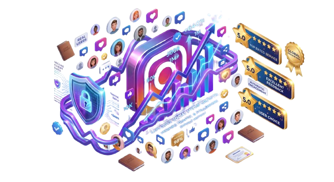 High quality premium Instagram followers delivery system by Apexfame with 5-star rating.